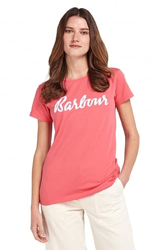 Ladies Barbour Otterburn T-Shirt, Pink Punch