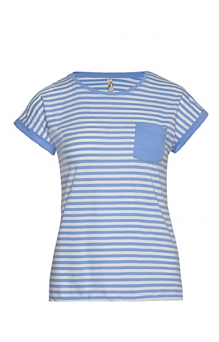 House Of Bruar Ladies Stripe Pocket T-Shirt