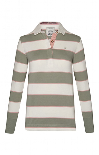 Ladies Joules Sammie Rugby Shirt, Multi Stripe