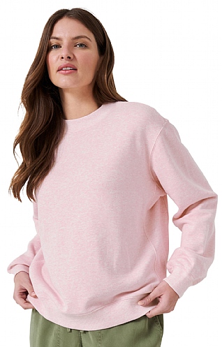 Ladies Crew Clothing Essential Sweater, Pink Marl