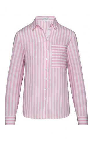 Ladies Erfo Long Sleeved Stripe Shirt, Pink