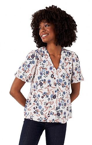 Ladies Crew Clothing Gail Blouse, Alison Print