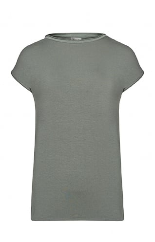 Lebek Ladies Cap Sleeved T-Shirt - Olive, Olive