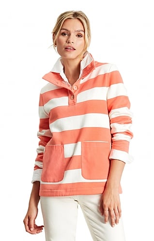 Ladies Joules Serena Sweater, Pink Cream Stripe