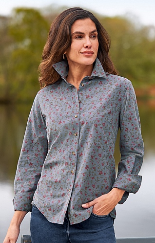 Floral button up shirt womens online