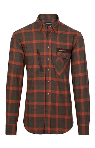 Deerhunter Brushed Cotton Shirt, Orange Check