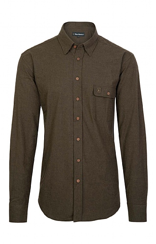 Deerhunter Brushed Cotton Shirt, Tarmac Green