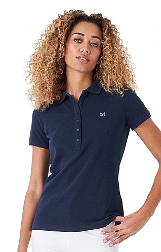 Ladies Crew Clothing Ocean Polo - Navy Blue, Navy