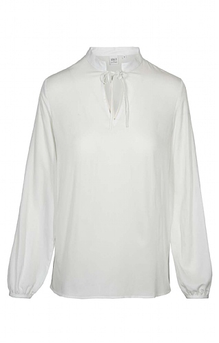Eterna Tie Neck Silky Blouse