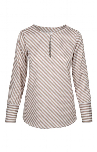 Eterna Asymmetric Stripe Top