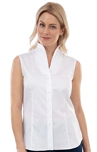 Eterna Stand Collar Top