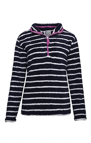 Ladies Lazy Jacks Multi Stripe Snug, Marine