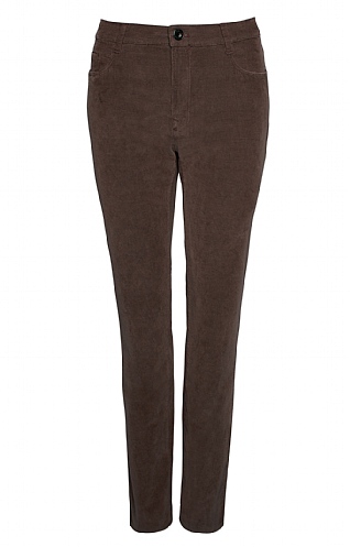 Brax Ladies Velvet Jeans, Chocolate