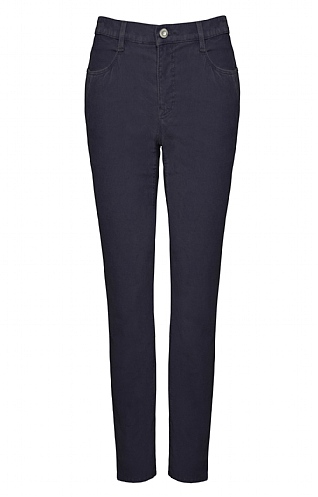 Brax Ladies Velvet Jeans - Navy Blue, Navy