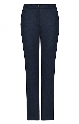 House of Bruar Ladies Classic Flannel Trousers - Navy Blue
