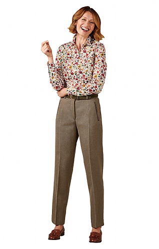 Velvet Trim Cavalry Twill Trousers