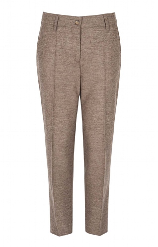Cropped Flannel Trousers