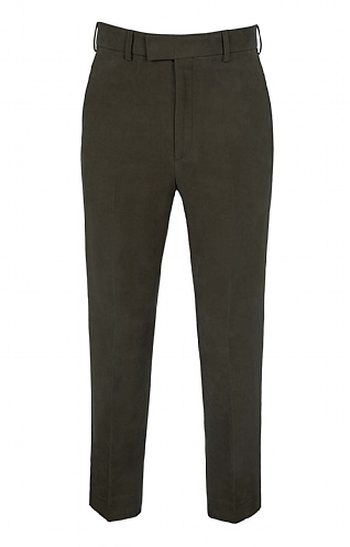 House of Bruar Moleskin Trousers - Blue Green, Loden