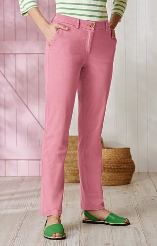 House of Bruar Ladies Stretch Chino Trouser, Pink