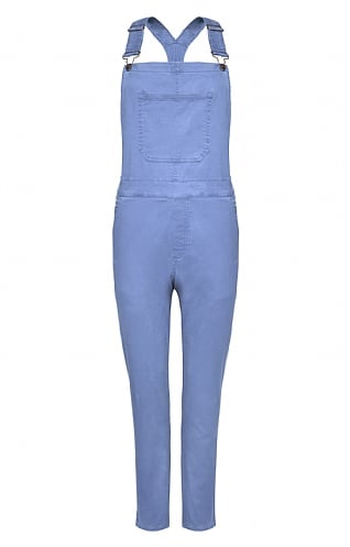 House of Bruar Ladies Chino Dungarees, Mid Blue