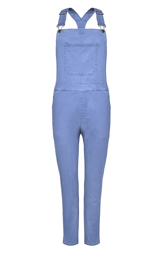 House of Bruar Ladies Chino Dungarees, Mid Blue