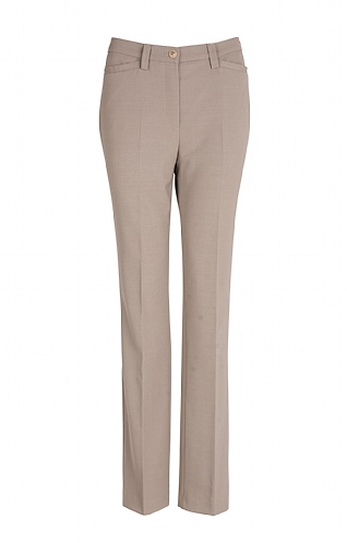 Ladies Gardeur Wool Blend Trousers - Beige, Beige