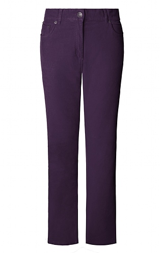 House of Bruar Ladies Moleskin Jeans, Aubergine