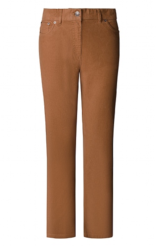 House of Bruar Ladies Moleskin Jeans, Dark Tan