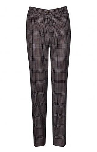 House of Bruar Ladies Classic Wool Blend Trousers, Country Prince of Wales