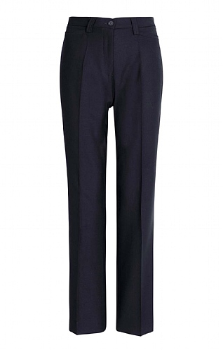 House of Bruar Ladies Classic Wool Blend Trousers - Navy Blue
