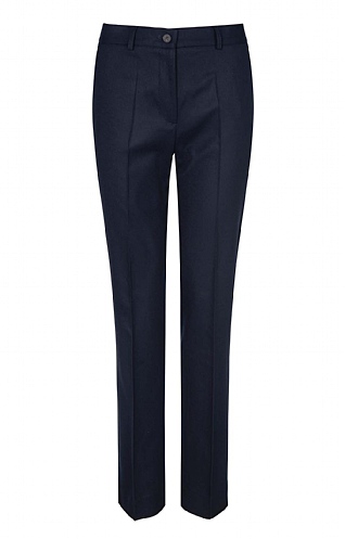 House of Bruar Ladies Classic Wool Trousers - Navy Blue
