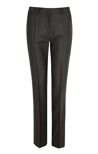 House of Bruar Ladies Classic Flannel Wool Trousers - Blue Green