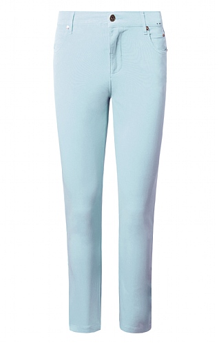 Ladies Marble 7/8 Jeans, Duck Egg