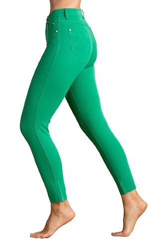 Ladies Marble 7/8 Jeans - Green, Green