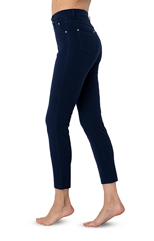 Ladies Marble 7/8 Jeans - Navy Blue, Navy