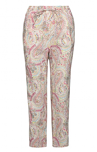 Lebek Ladies Print Linen Trousers