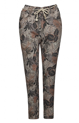 Ladies Anna Montana Printed Linen Trousers