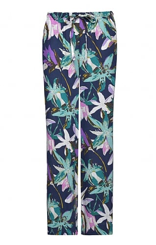 House Of Bruar Ladies Print Trousers, Navy Floral