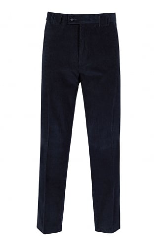 House Of Bruar Mens Cord Trousers - Navy Blue, Navy