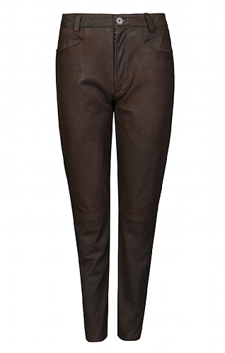 Nubuck Leather Jeans