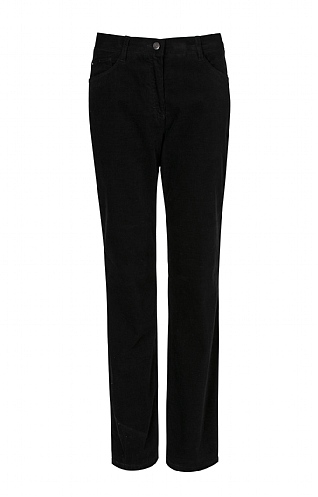 Ladies Brax Cotton Cord Jeans - Black