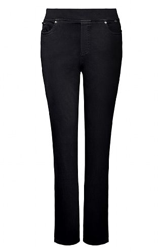 Anna Montana Ladies Denim Pull Ons - Black, Black