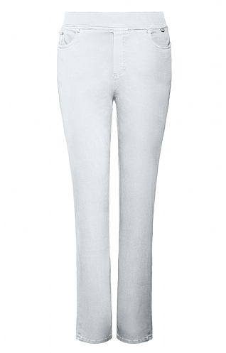 Anna Montana Ladies Denim Pull Ons - White, White