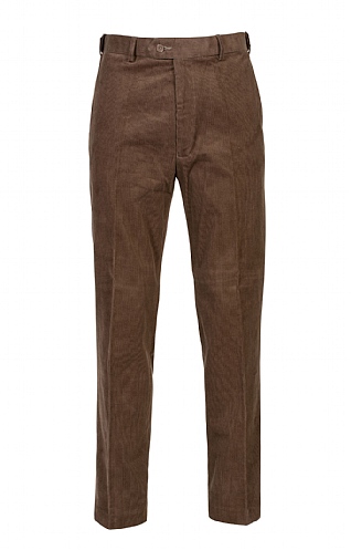 House Of Bruar Mens Needle Cord Trousers - Gold, Gold