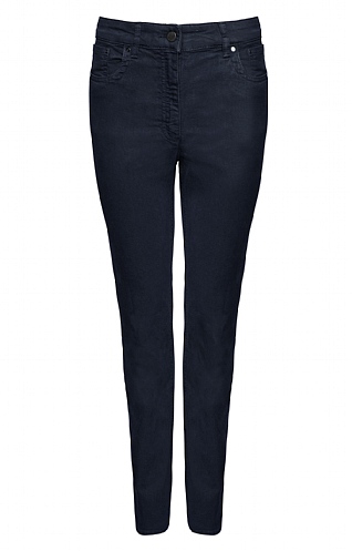 Zerres Ladies Coloured Denim Jeans, Dark Denim