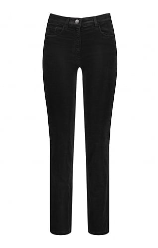 Zerres Ladies Velvet Cord Jeans - Black, Black