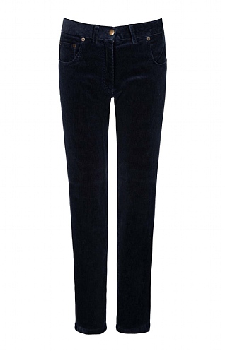 House of Bruar Ladies Cord Jeans - Navy Blue, Navy