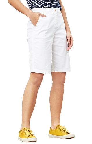 Ladies Joules Cruise Chino Shorts, Bright White
