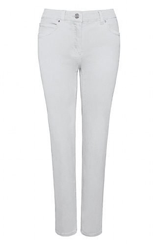 Ladies Anna Montana Magic Stretch Jeans - White, White