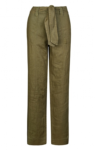 Ladies Gardeur Linen Trousers - Olive